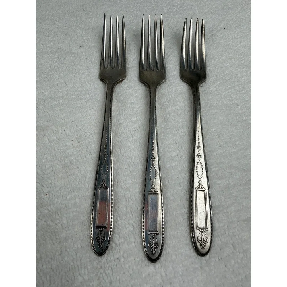 Community Plate Grosvenor Silverplate Dinner Forks Set of 3 circa 1921 oneida